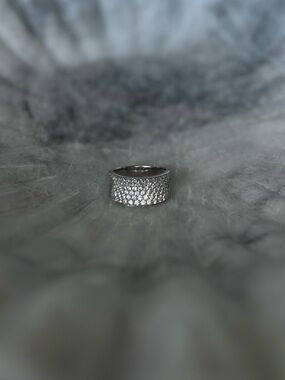 Silver Diamond Band Ring